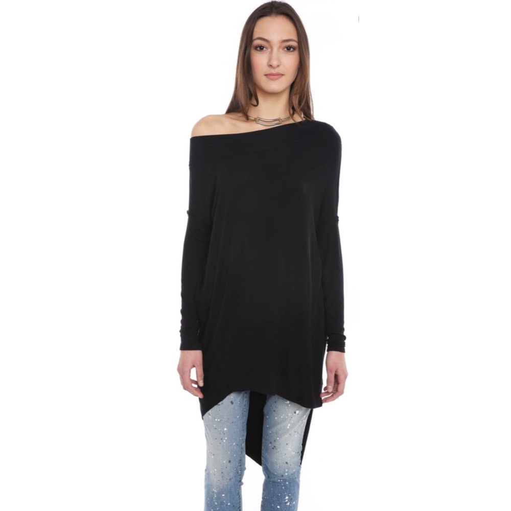 EVEREVE Free People Asymmetrical Tunic Top 🖤